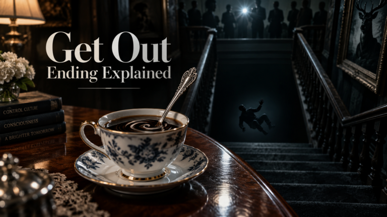scary cup and falling man