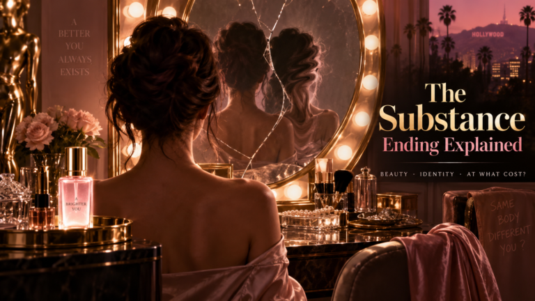 woman looking in the mirror